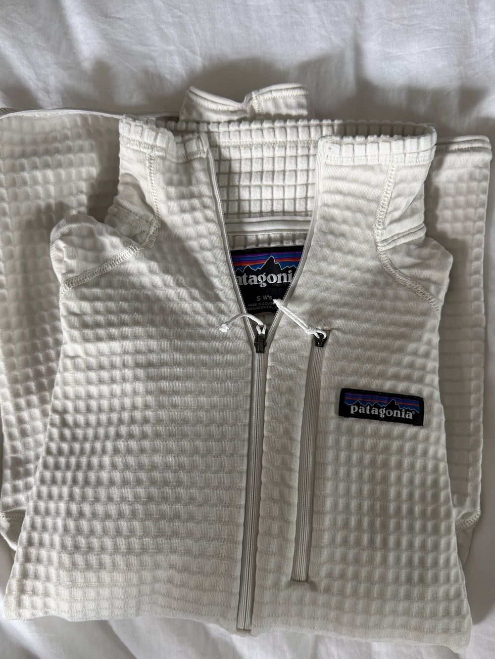 Patagonia Cream Waffle-Texture Full-Zip Vest ⛄️